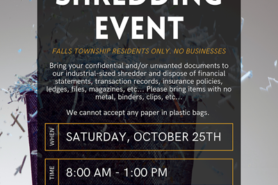 Semi-Annual Shredding Event - Saturday, October 25, 2025