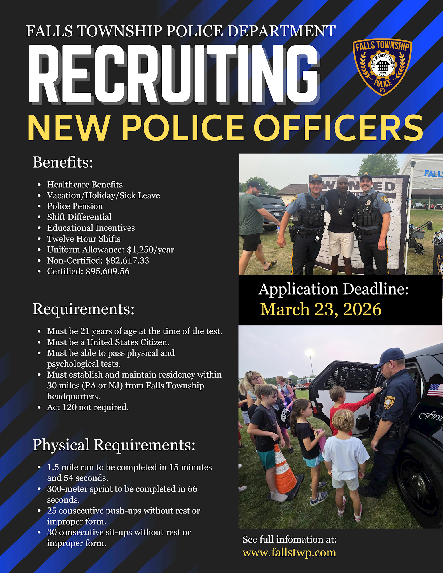 Falls Township Police Department - Recruiting New Police Officers