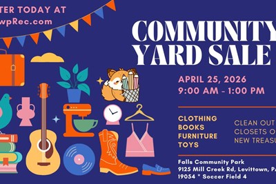 Yard sale postponed until Saturday, May 2, 2026 due to the pending weather forecast.